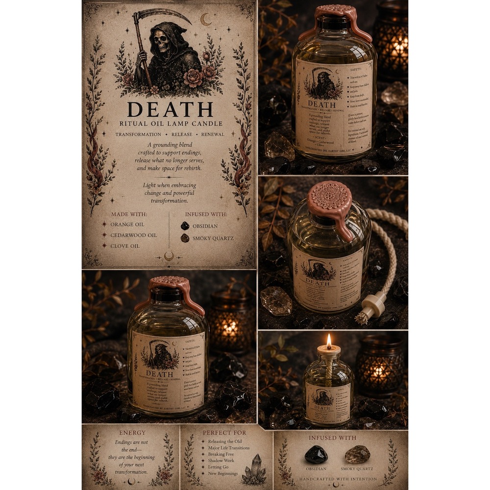 Death‎ Tarot Ritual Oil Candle